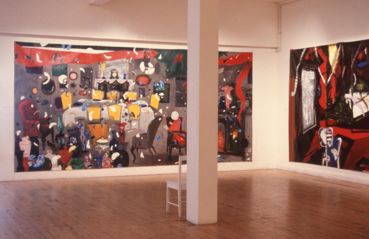 Installation view of Mad Woman in the Attic, Sally Smart, 1989. Image courtesy of Gertrude Archive.