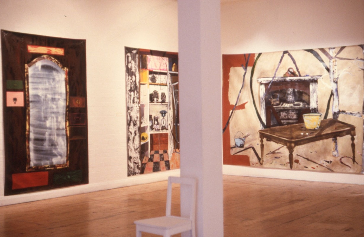 Installation view of Mad Woman in the Attic, Sally Smart, 1989. Image courtesy of Gertrude Archive.