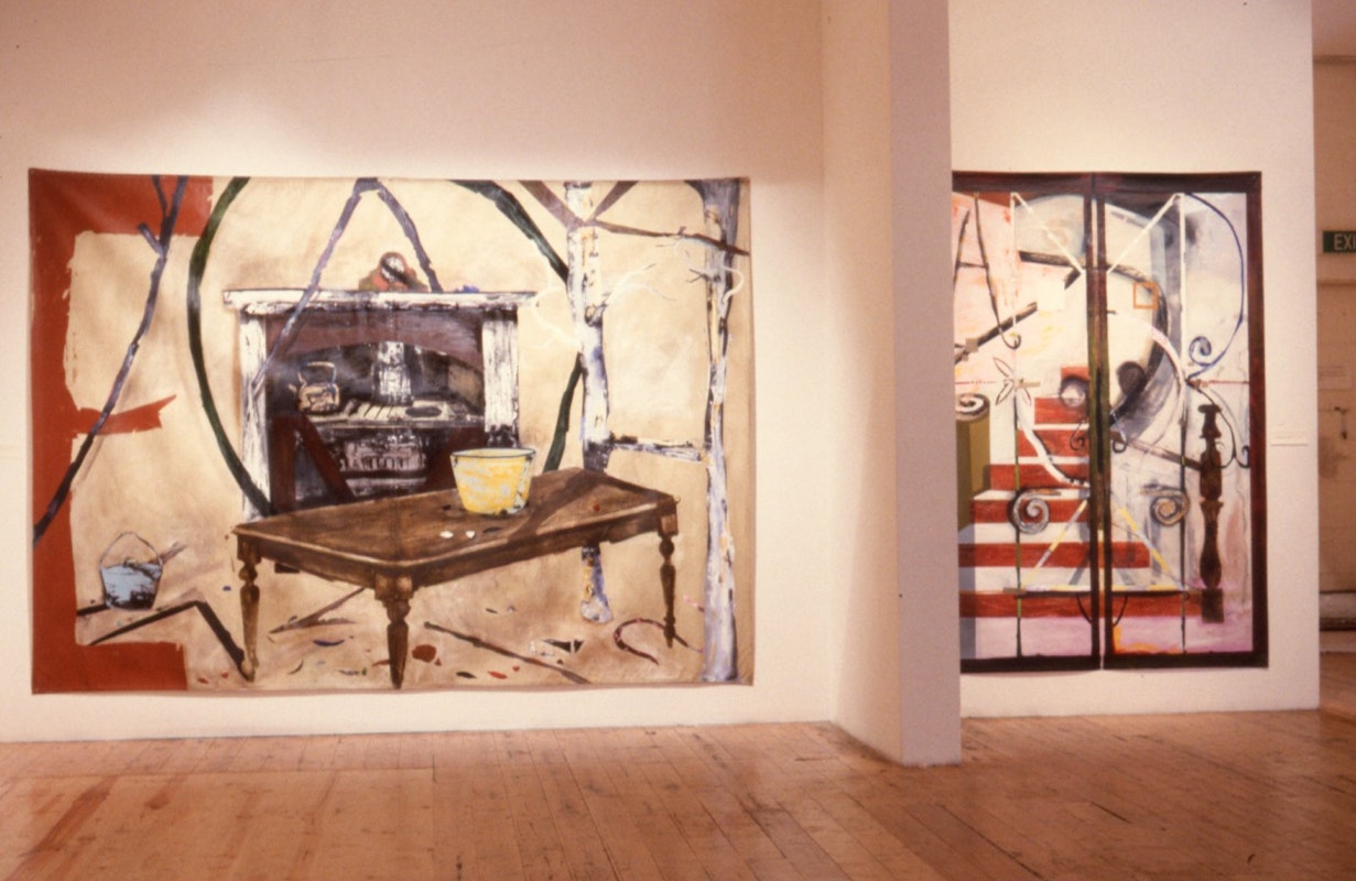 Installation view of Mad Woman in the Attic, Sally Smart, 1989. Image courtesy of Gertrude Archive.
