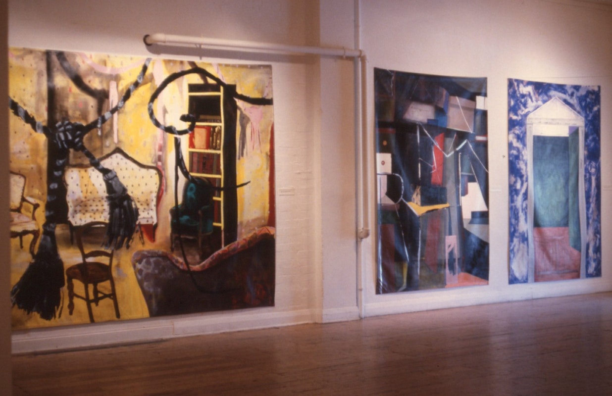 Installation view of Mad Woman in the Attic, Sally Smart, 1989. Image courtesy of Gertrude Archive.