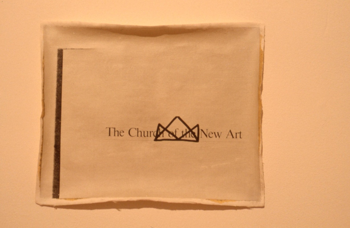 Diena Georgetti, Cadaver of Art, 1989, photographic image on canvas, 21x29.2cm. Image courtesy of Gertrude Archive.