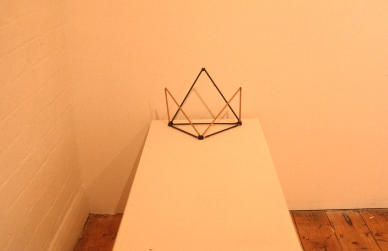 Diena Georgetti, Maquette, 1989, wood, electric conduit and putty, 21x29.2cm. Image courtesy of Gertrude Archive.