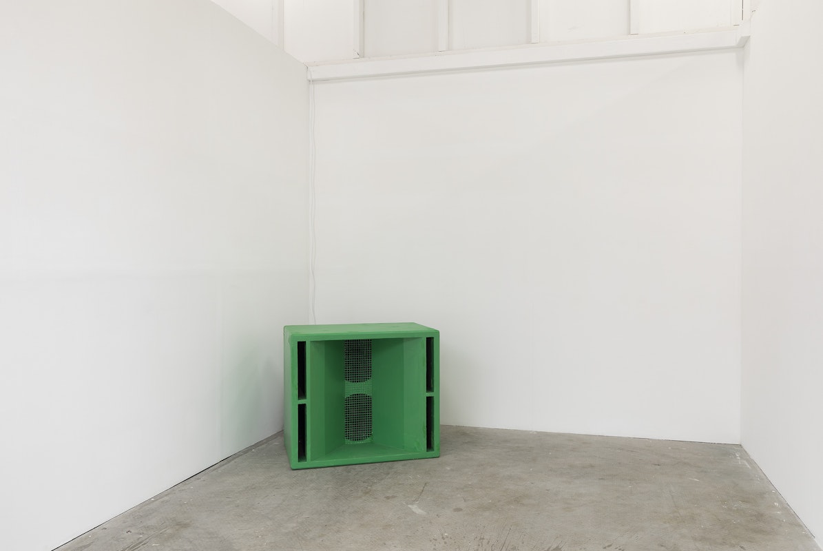 Lucreccia Quintanilla, Thresholds, 2025, installation view, Bureaucracy of Feelings, Gertrude Contemporary, Naarm Melbourne, 2025, speaker, sound, image courtesy and © the artist, photograph: Christian Capurro