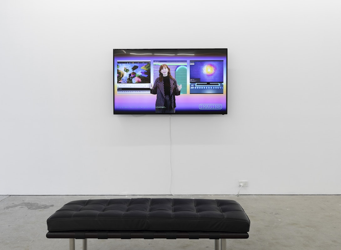 Sophie Penkethman-Young, In Progress: The Wait of Expectation 2022, installation view, Bureaucracy of Feelings, Gertrude Contemporary, Naarm Melbourne, 2025, video, sound, image courtesy and © the artist, photograph: Christian Capurro