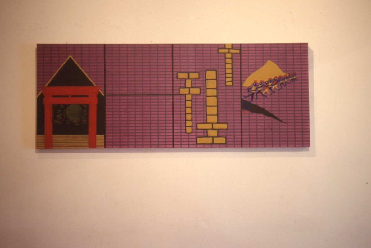 John Bartlett and Natasha Moszenin, More Anon, 1989, acrylic on canvas, 177x68cm. Image courtesy of Gertrude Archive.