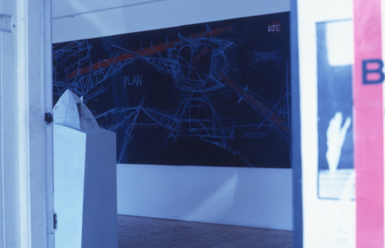 Installation view, Architecture in Progress, Dale Jones-Evans, 1989. Image courtesy of Gertrude Archive.
