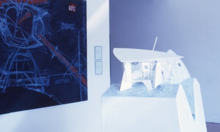Installation view, Architecture in Progress, Dale Jones-Evans, 1989. Image courtesy of Gertrude Archive.