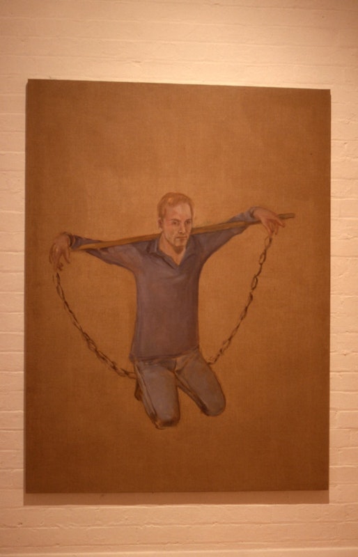 Lisa Lewis, Prudence, 1989, oil on linen, 182x137cm. Image courtesy of Gertrude Archives.