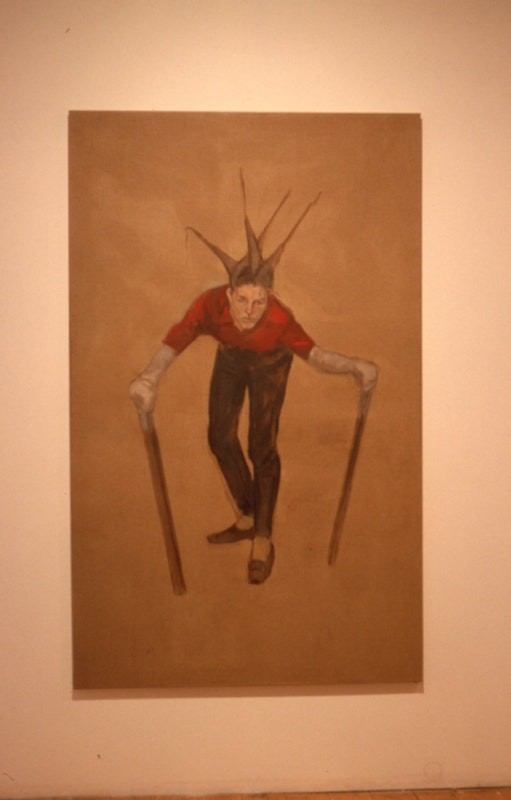 Lisa Lewis, Hope. 1989, oil on linen, 197x121.5cm. Image courtesy of Gertrude Archives.