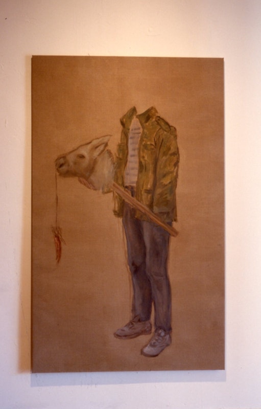 Lisa Lewis, Charity, oil on linen, 197.121.5cm. Image courtesy of Gertrude Archives.