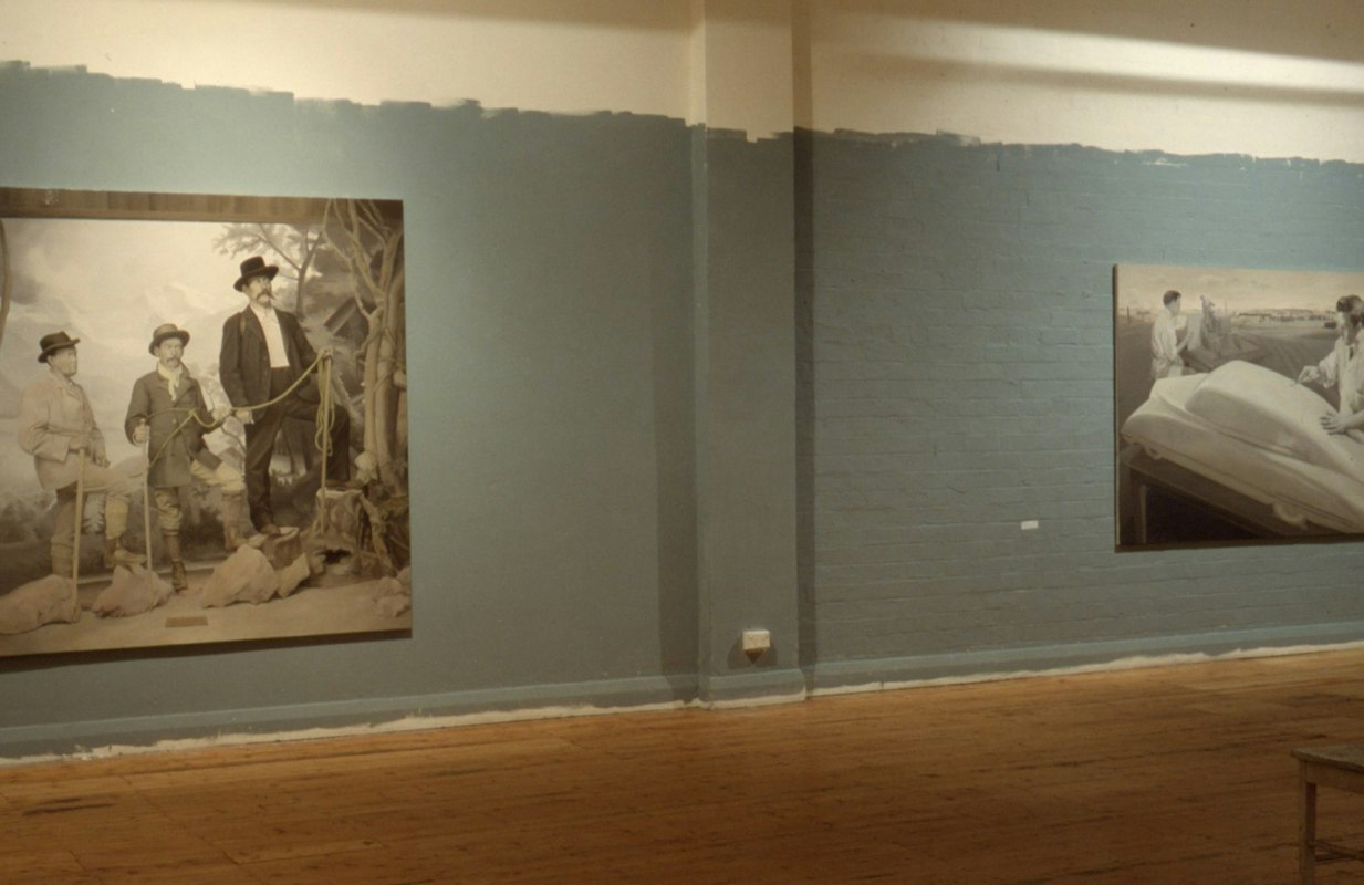 Installation View, Stephen Bush & Janet Burchill, curated by Peter Cripps, 1988. Image courtesy of Gertrude Archive.