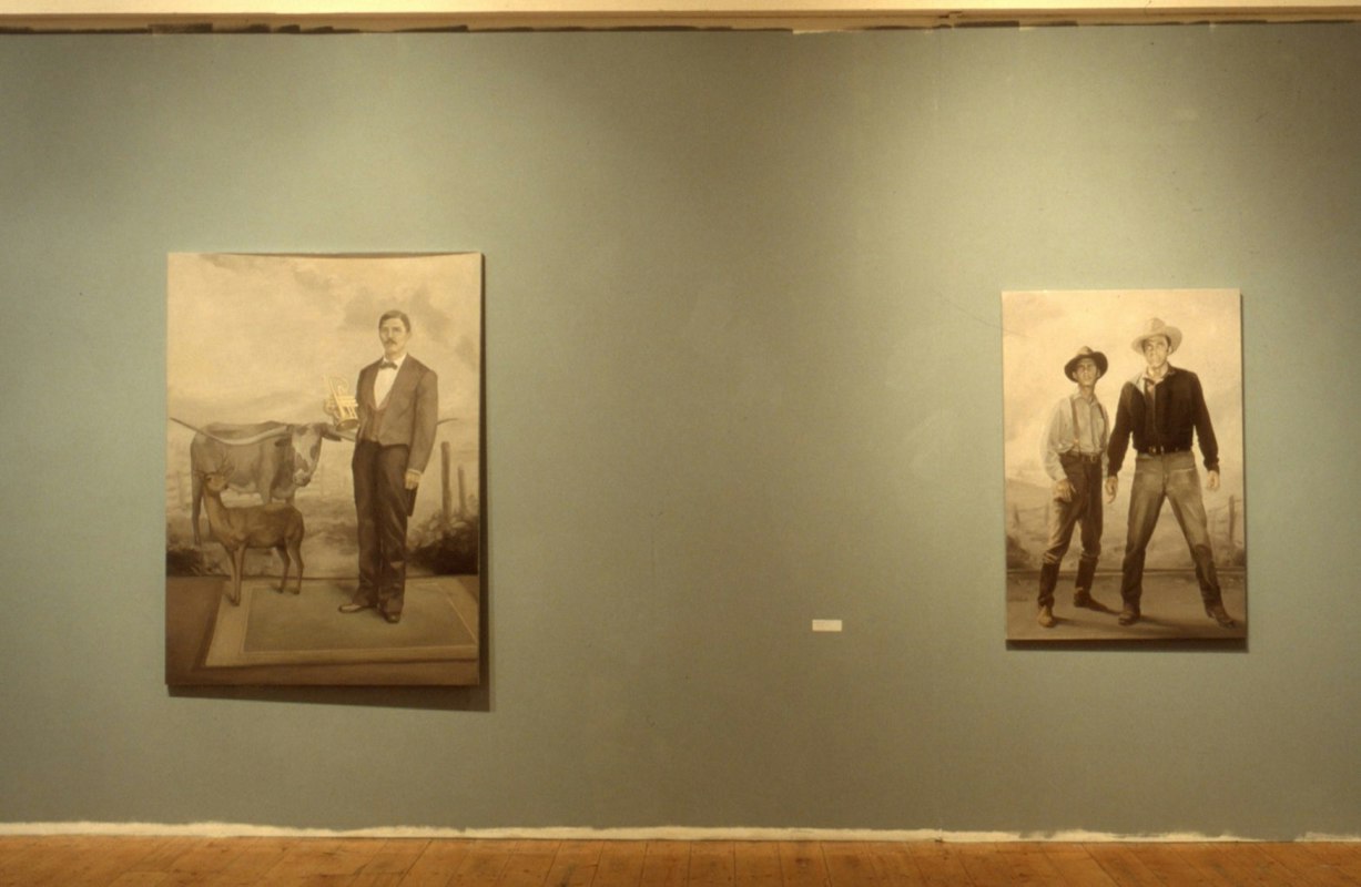 Installation View, Stephen Bush & Janet Burchill, curated by Peter Cripps, 1988. Image courtesy of Gertrude Archive.
