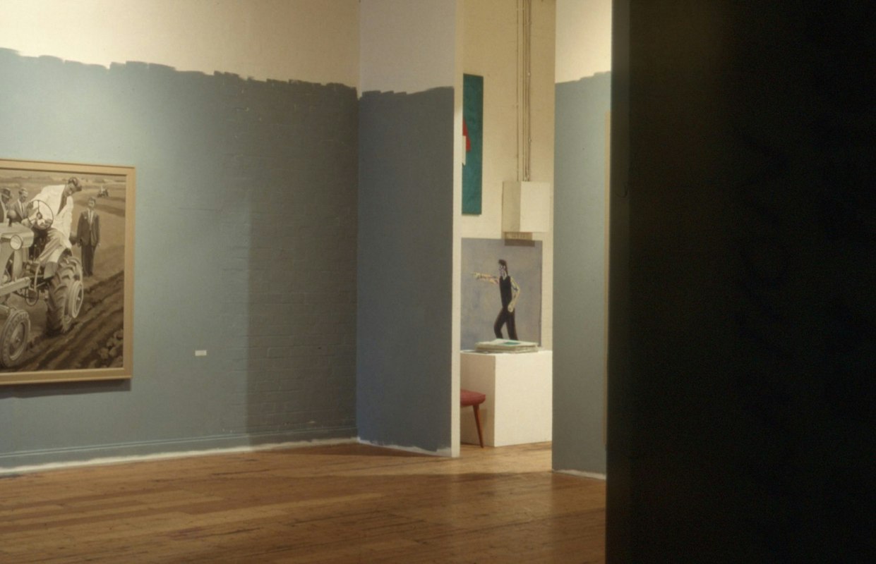 Installation View, Stephen Bush & Janet Burchill, curated by Peter Cripps, 1988. Image courtesy of Gertrude Archive.