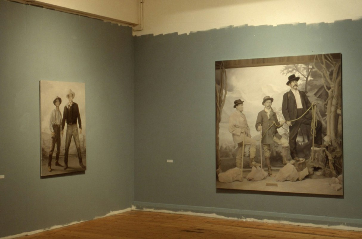 Installation View, Stephen Bush & Janet Burchill, curated by Peter Cripps, 1988. Image courtesy of Gertrude Archive.