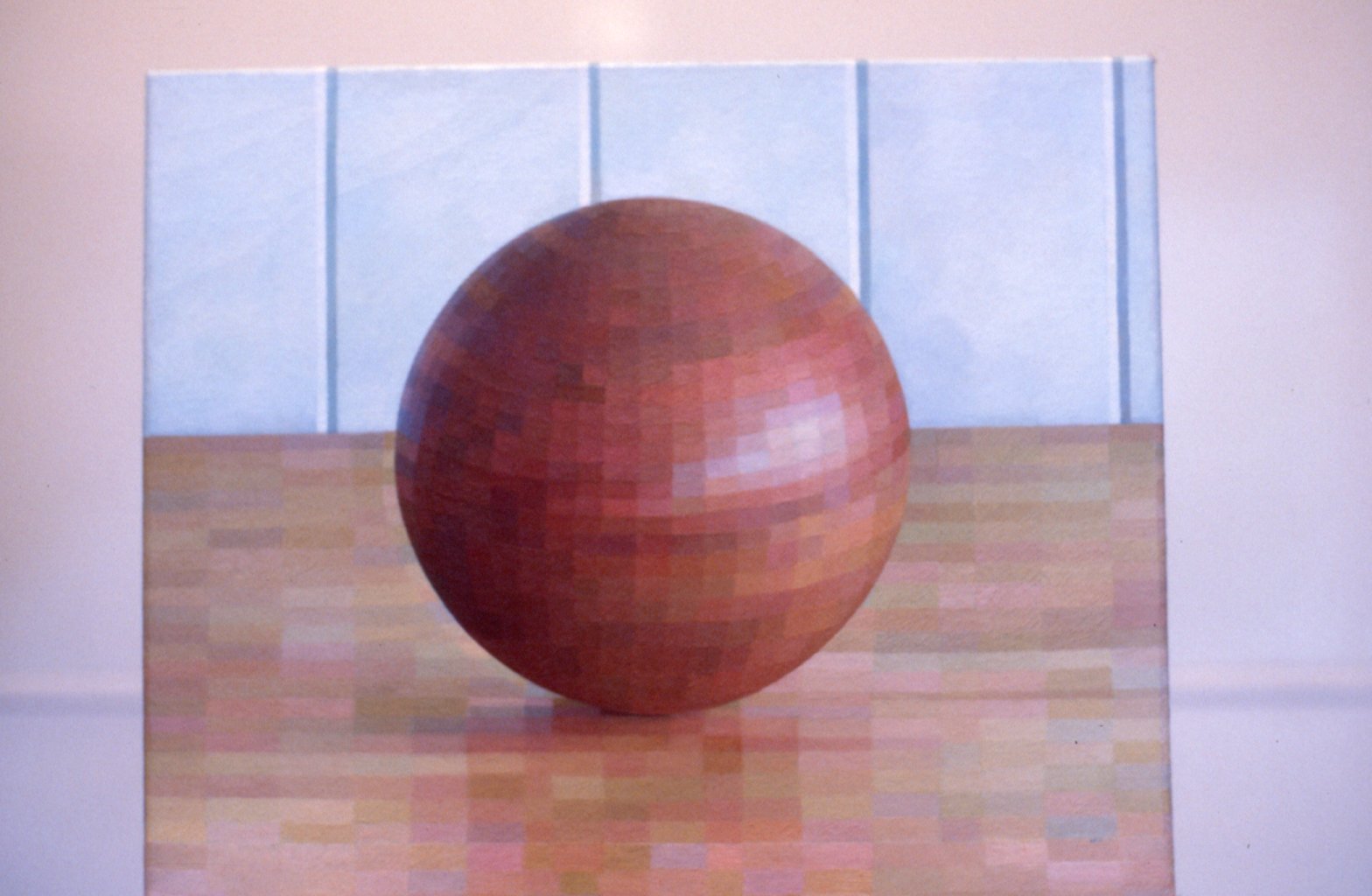 Nick Mourtzakis, Sphere, 1975, oil on canvas, 26x31cm. Image courtesy of Gertrude Archive.
