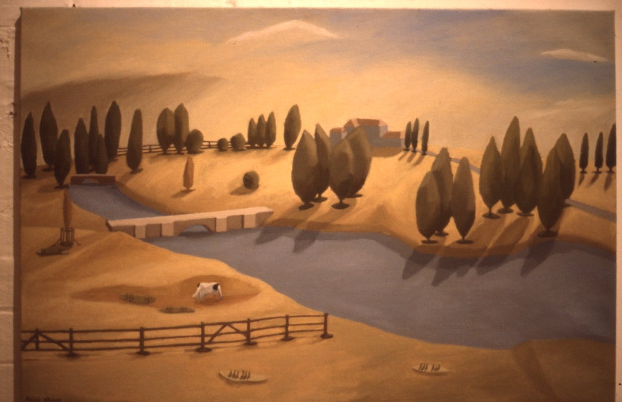 Roisin O'Dwyer, Wivenhoe Park, Essex, 1816-1817, 1984, oil on canvas, 61x91cm. Image courtesy of Gertrude Archive.