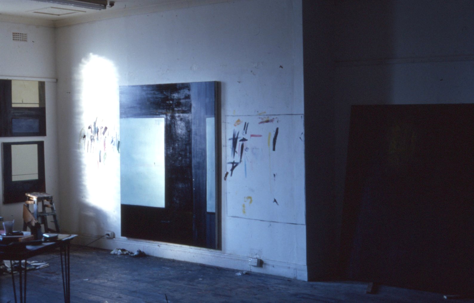 Dru Parrish studio documentation (Studio 14), 200 Gertrude Street, Naarm Melbourne, 1988, courtesy the artist and the Gertrude Archive.
