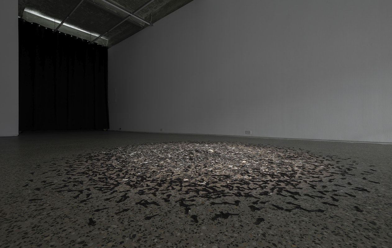 Moorina Bonini, We Were Never Meant to be Contained, hand engraved keys, sound 5:36 mins, installation view, We Were Never Meant to be Contained, Gertrude Glasshouse, Naarm Melbourne, 2026, image courtesy and © the artist, photograph: Christian Capurro