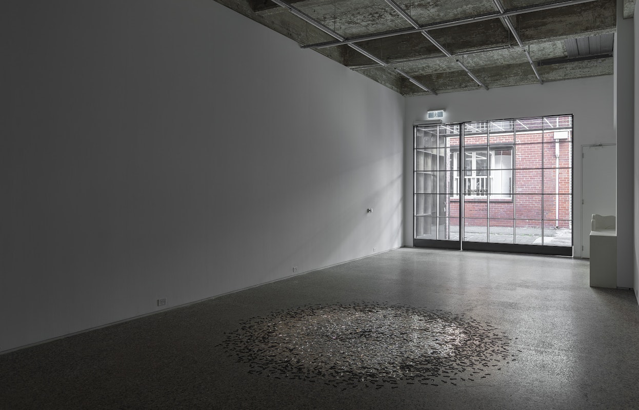 Moorina Bonini, We Were Never Meant to be Contained, hand engraved keys, sound 5:36 mins, installation view, We Were Never Meant to be Contained, Gertrude Glasshouse, Naarm Melbourne, 2026, image courtesy and © the artist, photograph: Christian Capurro