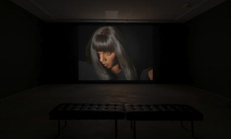 Priyageetha Dia, Night Shift, 2025, installation view, salt, Gertrude Contemporary, Naarm Melbourne, 2026, single-channel digital video, colour, sound, image courtesy of the artist and The Ryder Projects, Madrid © the artist, photograph: Christian Capurro