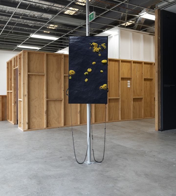 Priyageetha Dia, The Sea is a Blue Memory, 2022, installation view, salt, Gertrude Contemporary, Naarm Melbourne, 2026, single-channel digital video, colour, sound, image courtesy of the artist and The Ryder Projects, Madrid © the artist, photograph: Christian Capurro