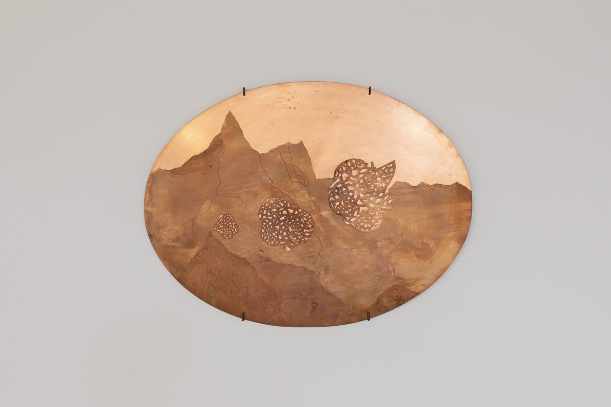 Shireen Taweel, the sun’s down VI, 2025, aquatint etching on copper engraved plate, image courtesy of the artist and STATION, Naarm Melbourne and Sydney, photograph: Christian Capurro