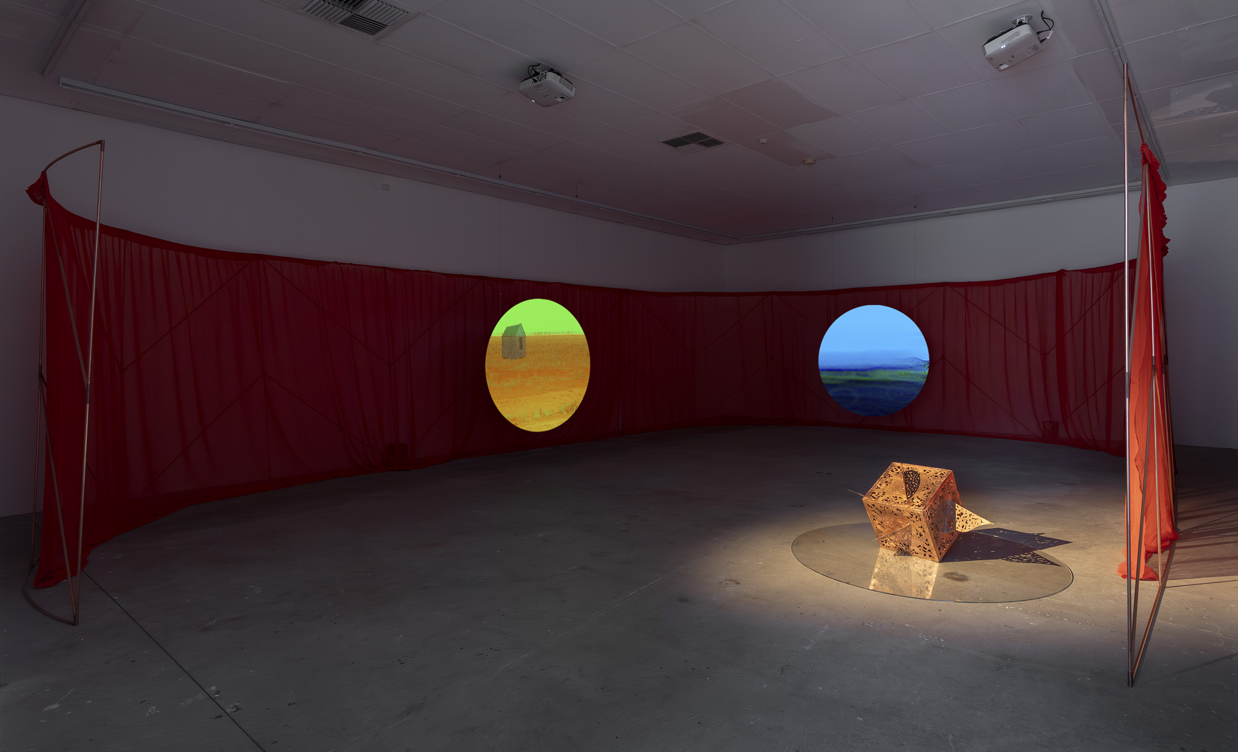Shireen Taweel, pacing seven circles, 2026, installation view, Gertrude Contemporary, Naarm Melbourne, image courtesy of the artist and STATION, Naarm Melbourne and Sydney © the artist, photograph: Christian Capurro