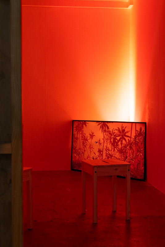 Priyageetha Dia, Lament H.E.A.T, 2023, installation view, salt, Gertrude Contemporary, Naarm Melbourne, 2026, single-channel digital video, colour, sound, image courtesy of the artist and The Ryder Projects, Madrid © the artist, photograph: Machiko Abe