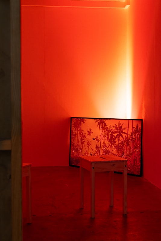 Priyageetha Dia, Lament H.E.A.T, 2023, installation view, salt, Gertrude Contemporary, Naarm Melbourne, 2026, single-channel digital video, colour, sound, image courtesy of the artist and The Ryder Projects, Madrid © the artist, photograph: Machiko Abe