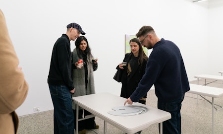 Jordan Halsall, audience view, Force Feeder, Gertrude Glasshouse, Naarm Melbourne, 2026, image courtesy and © the artist, photograph: Machiko Abe