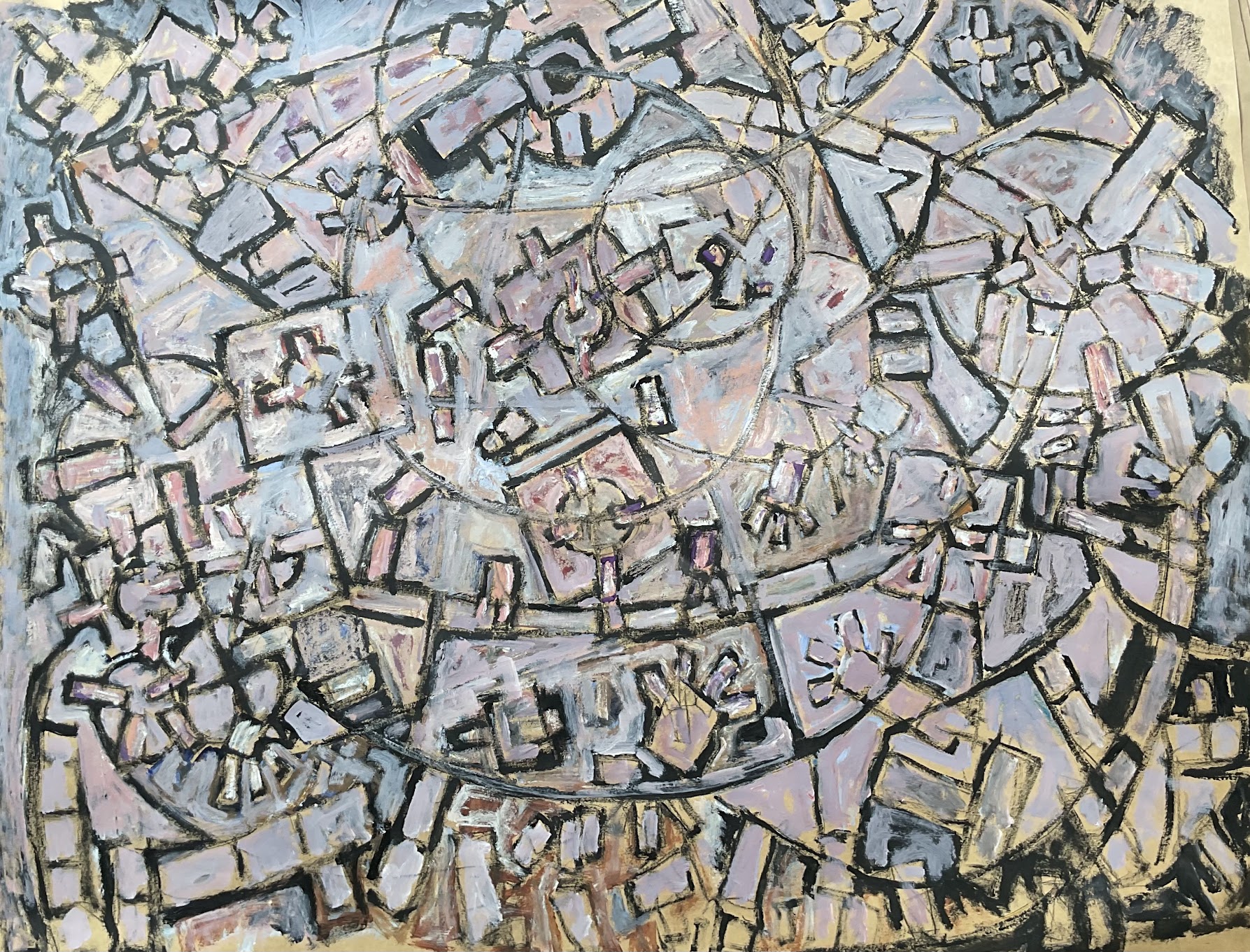 Ben Creaney, ‘Robust Order Lost’, acrylic on paper, 120 x 100cm, 2025. Image courtesy and © the artist.