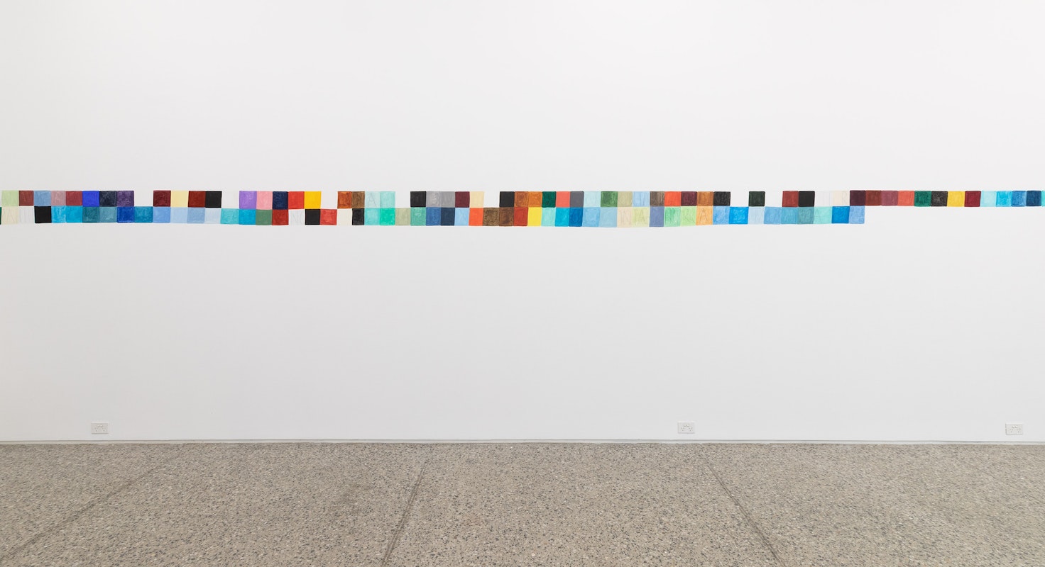 Renee Cosgrave, Kuikui, 2026, acrylic and pencil wall painting, dimensions variable, Waiho i te toipoto (keep close together), Gertrude Glasshouse, Naarm Melbourne, 2026, image courtesy and © the artist, photograph: Christian Capurro