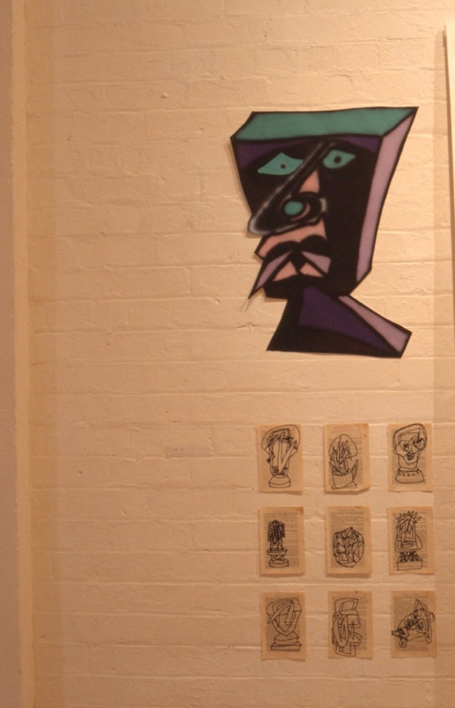 Howard Arkley, detail of preparatory works, 1988, installation view, Casual Works, 200 Gertrude Street, Naarm Melbourne, 1988, image courtesy and © the artists, photograph: Gertrude Archive.