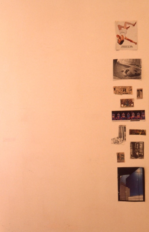 Howard Arkley, detail of preparatory works, 1988, installation view, Casual Works, 200 Gertrude Street, Naarm Melbourne, 1988, image courtesy and © the artists, photograph: Gertrude Archive.
