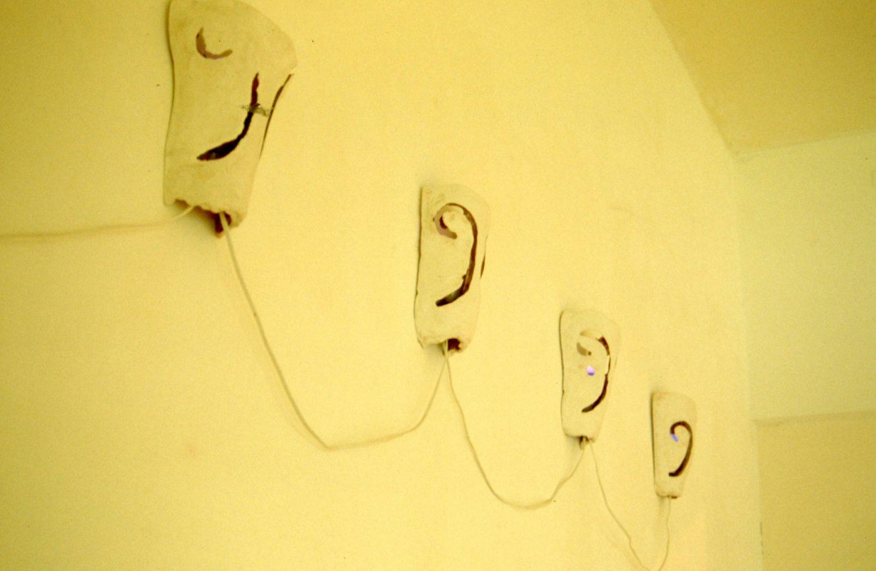 Installation view of Sue Pedley, the interdial zone, 1991. Photo courtesy of Gertrude Archive.