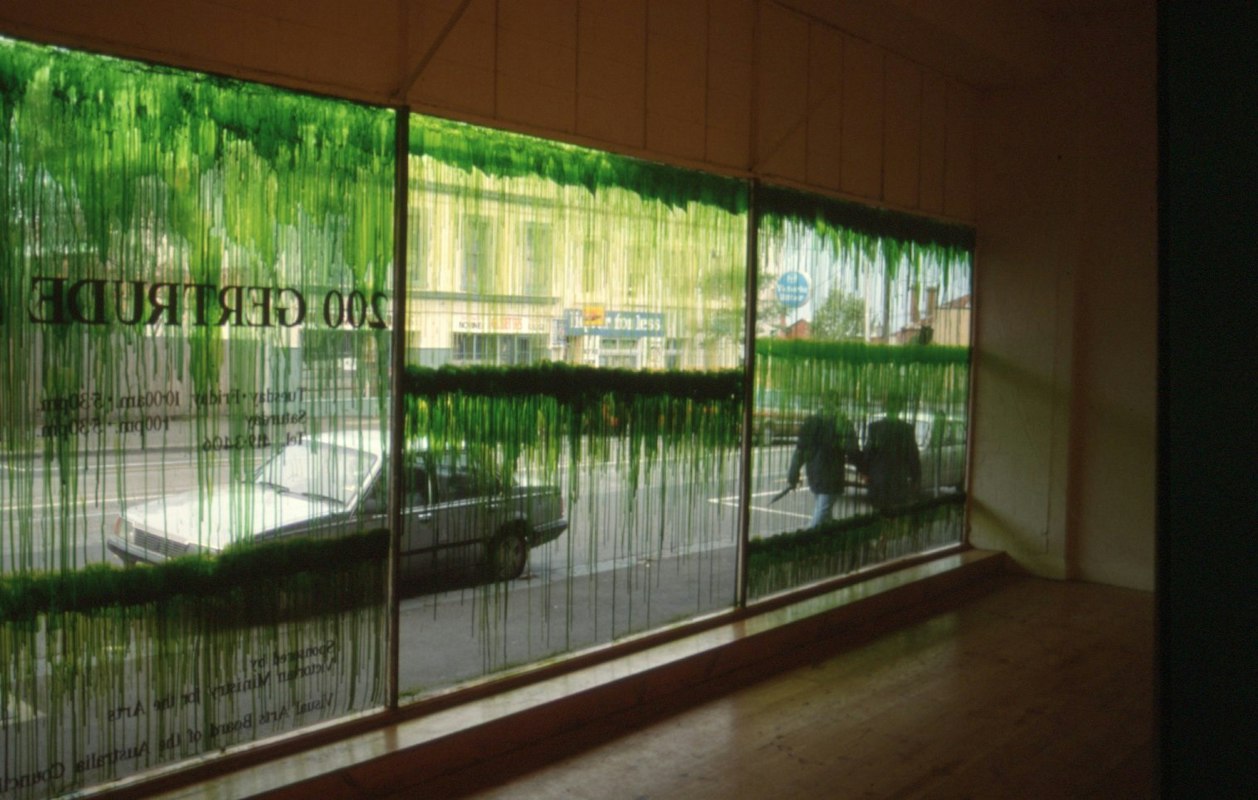 Installation view of Sue Pedley, the interdial zone, 1991. Photo courtesy of Gertrude Archive.