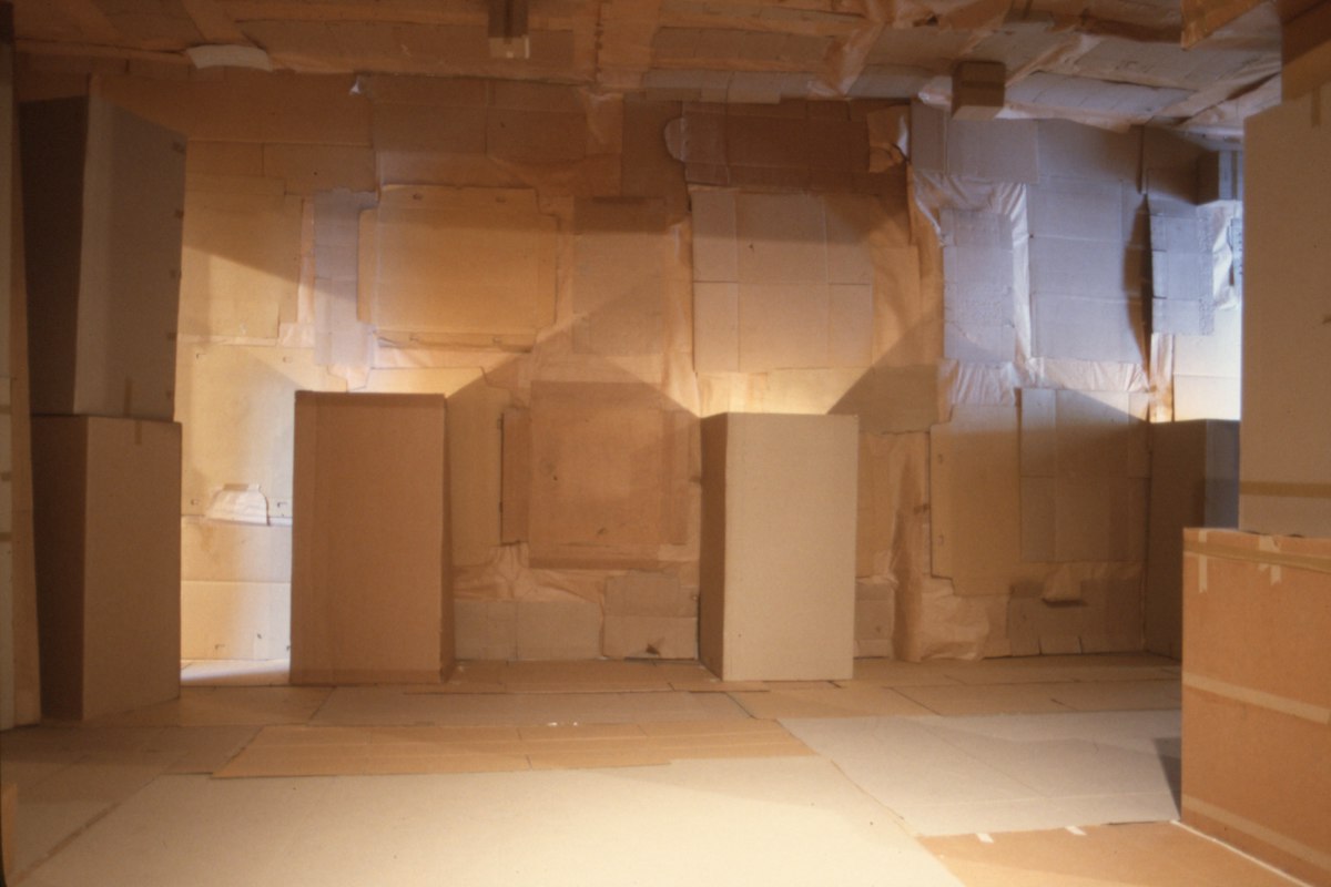 Installation view of Colin Duncan, Cave, 1992. Photo courtesy of Gertrude Archive.
