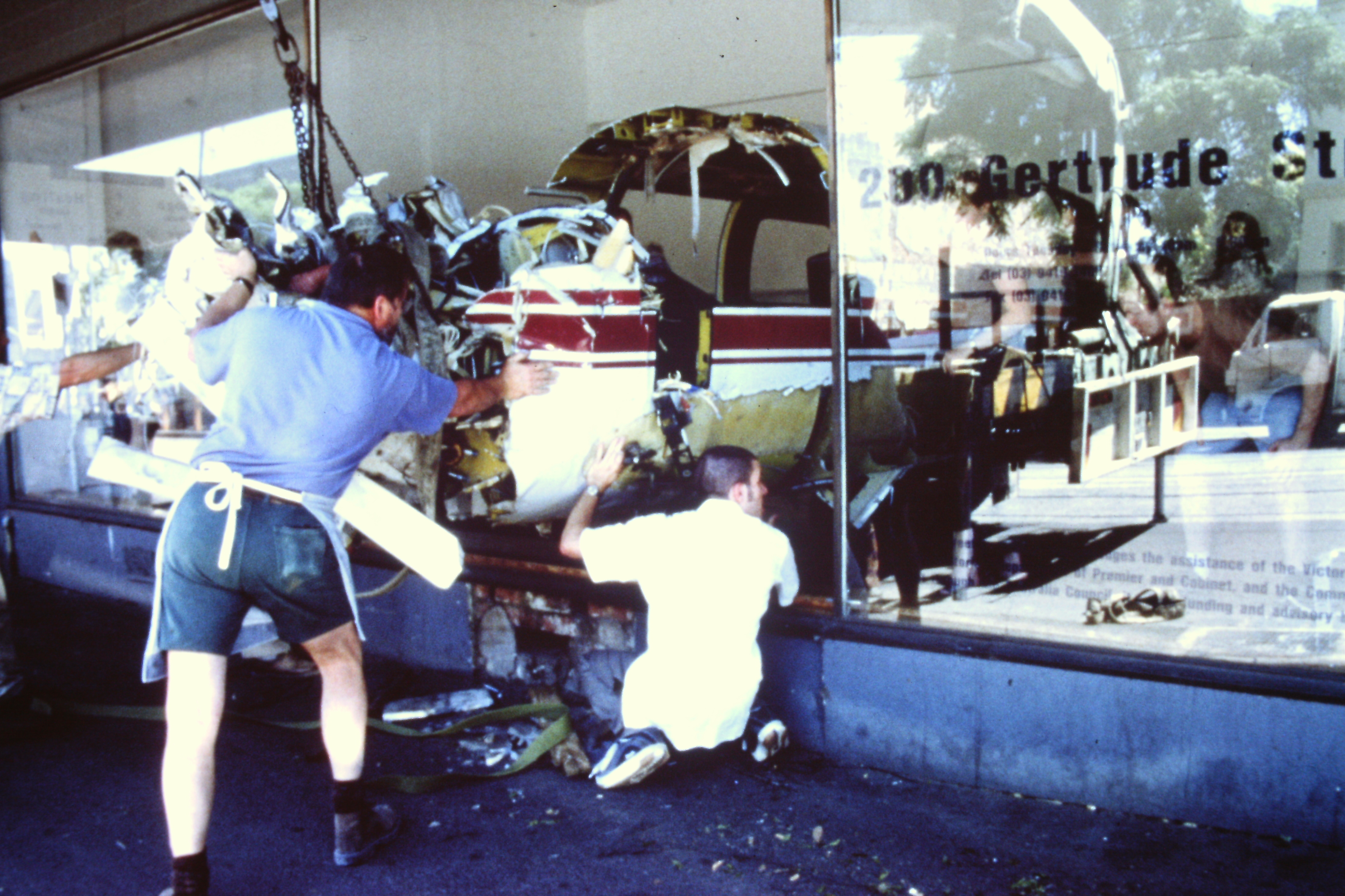 KIT, COTIS (Cult of the Inserter Seat), 1999, documentation of exhibition installation, 200 Gertrude Street, Naarm Melbourne, courtesy and © the artists, image courtesy the Gertrude Archive.