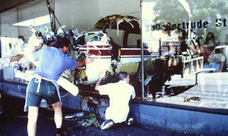 KIT, COTIS (Cult of the Inserter Seat), 1999, documentation of exhibition installation, 200 Gertrude Street, Naarm Melbourne, courtesy and © the artists, image courtesy the Gertrude Archive.