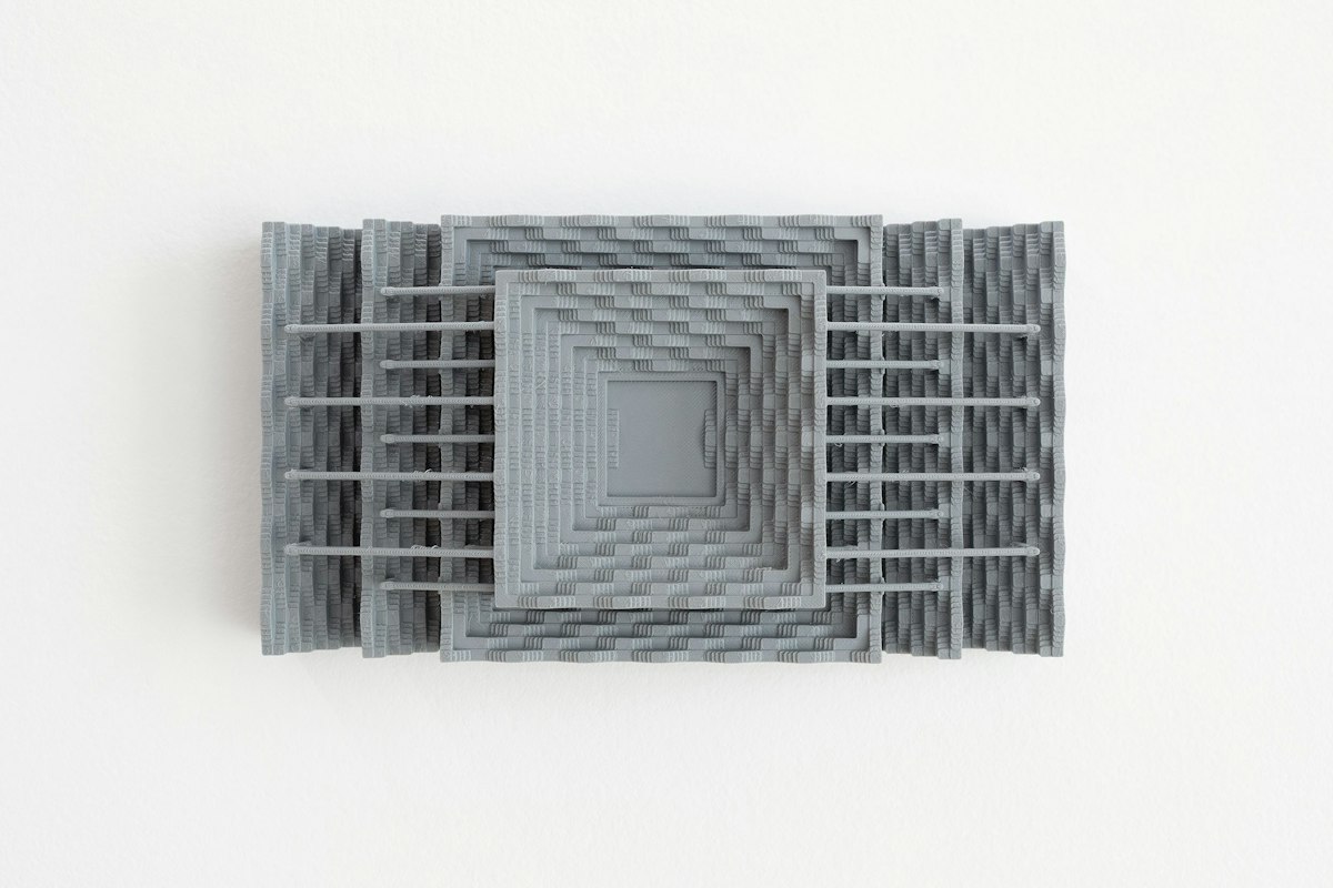 Detail of Tarik Ahlip, Studies for a Failed State, Unequal Exchange, 2026, 3D printed Fused Deposition Modelling, 17 x 32 cm, Feast of the Compradors, Gertrude Glasshouse, Naarm Melbourne, 2026, image courtesy and © the artist, photograph: Christian Capurro.