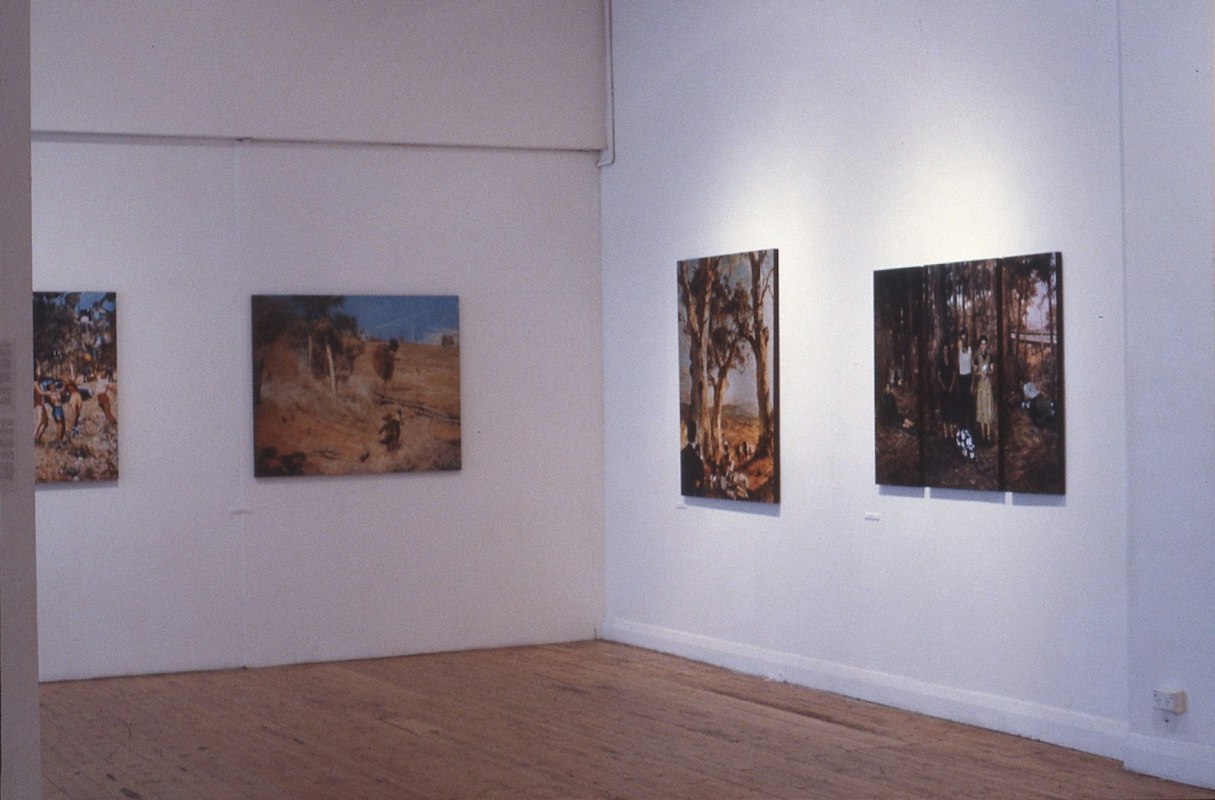 Anne Zahalka, PURE INVENTION, installation view, 1988, 200 Gertrude Street, Naarm Melbourne. Image courtesy of Gertrude Archives