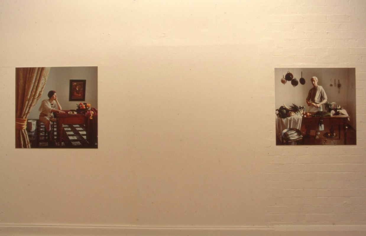 Anne Zahalka, Resemblance I and II, installation view, 1988, 200 Gertrude Street, Naarm Melbourne. Photo courtesy of Gertrude Archive.