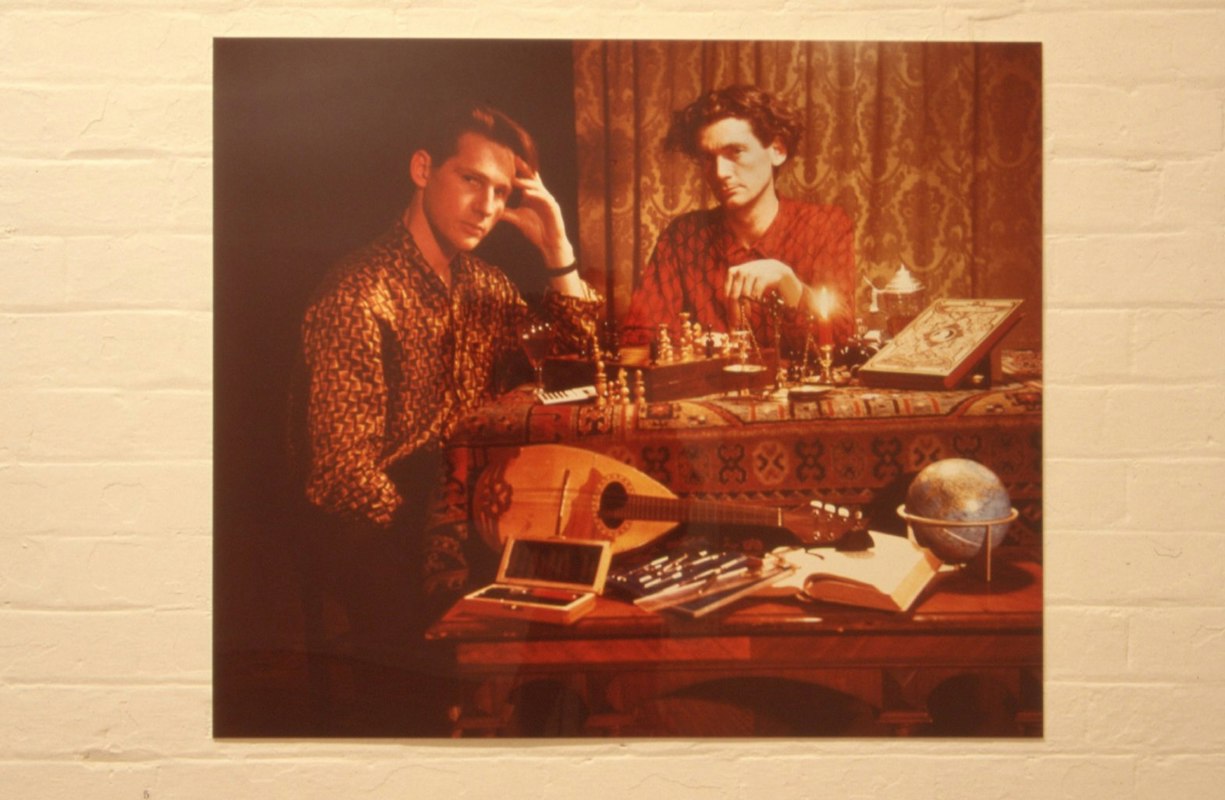 Anne Zahalka, The Chess Players, 1988, Cibachrome, 95x85cm, Resemblance I and II, 200 Gertrude Street, Naarm Melbourne. Image courtesy of Gertrude Archive.