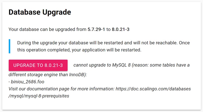 Upgrading to MySQL 8.0