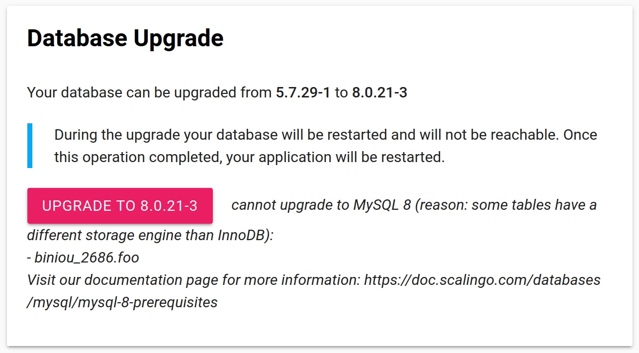 Upgrading to MySQL 8.0
