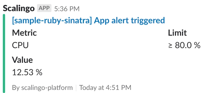 Slack notifications resolved