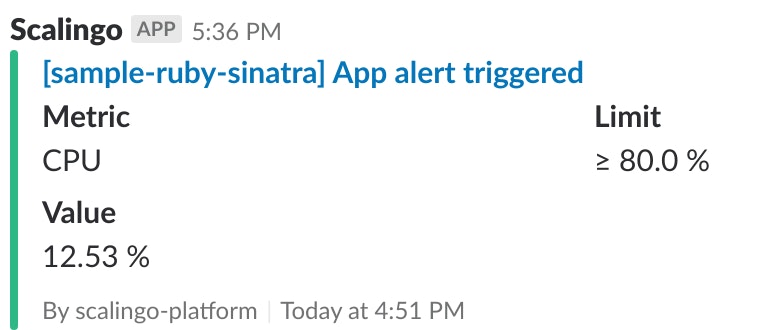 Slack notifications resolved