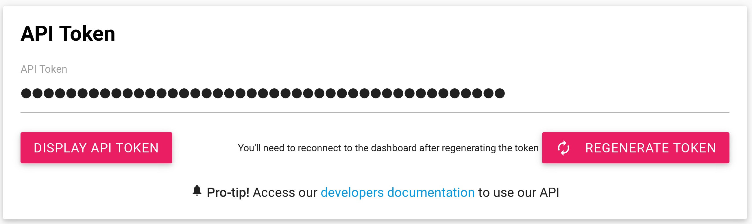 Old Token Dashboard