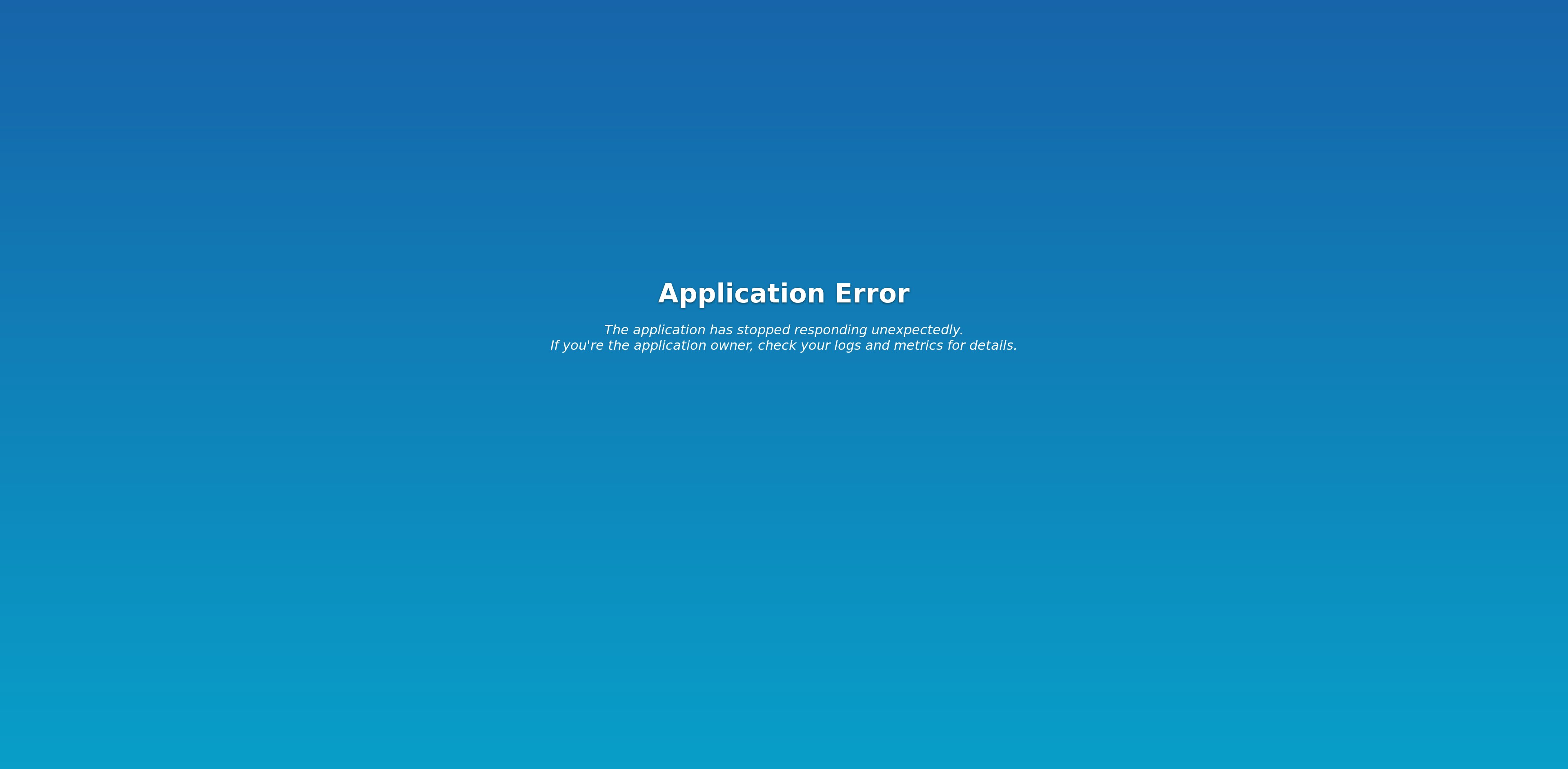 Scalingo default application error page