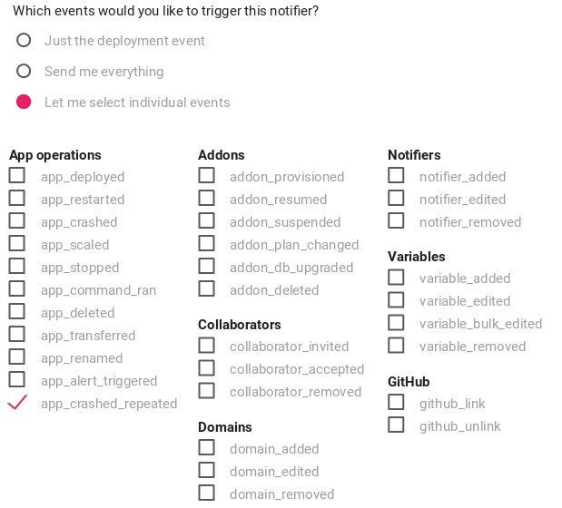 Scalingo Dashboard Default Crash Notifier